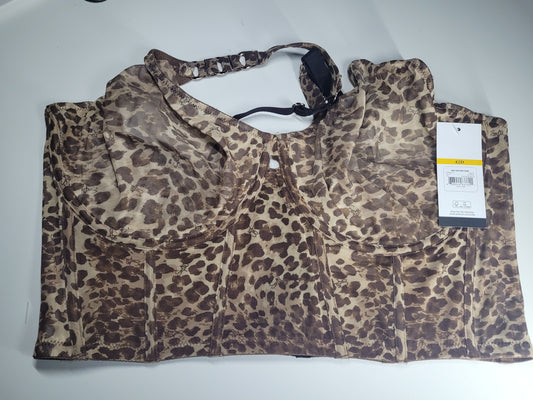 Sofia Intimates by Sofia Vergara Leopard Print Sheer Cup Bra – Size 42D – NWT