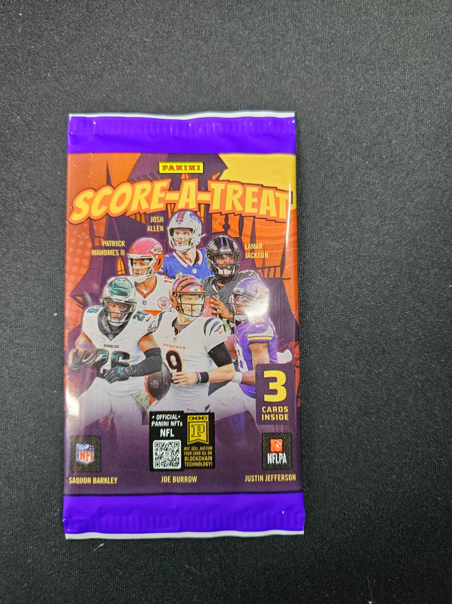 Panini Score-A-Treat Halloween NFL Trading Card Pack — 3 Cards | Sealed
