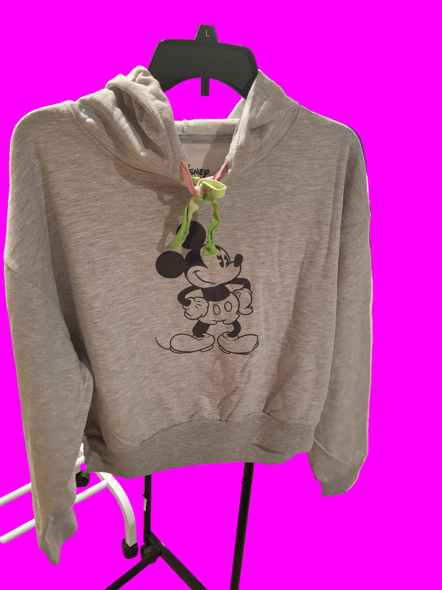 Girls' Mickey Mouse Sweatshirt – Tie Dye Drawstrings – Disney – Kids XL (15-17) – New
