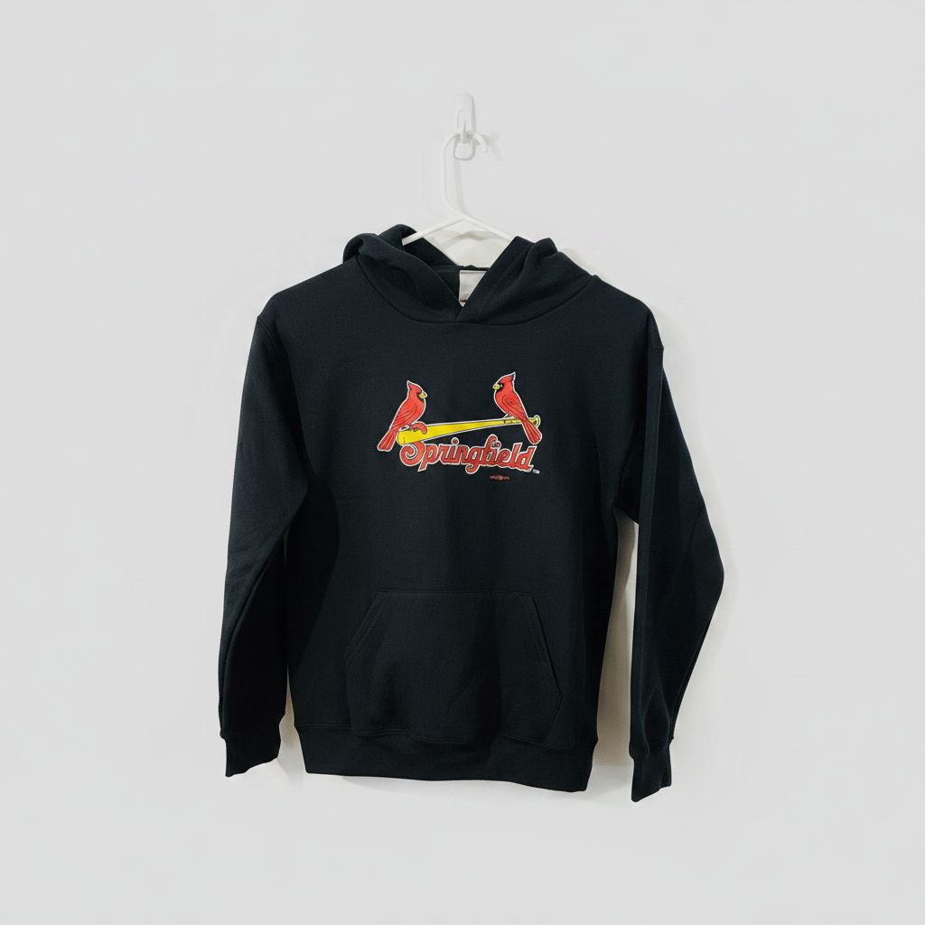 Black Springfield Cardinals MiLB hoodie by Champion, Youth L