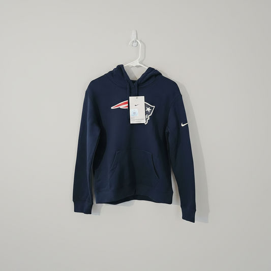 Navy blue New England Patriots women's Nike pullover hoodie, Size S, NWT