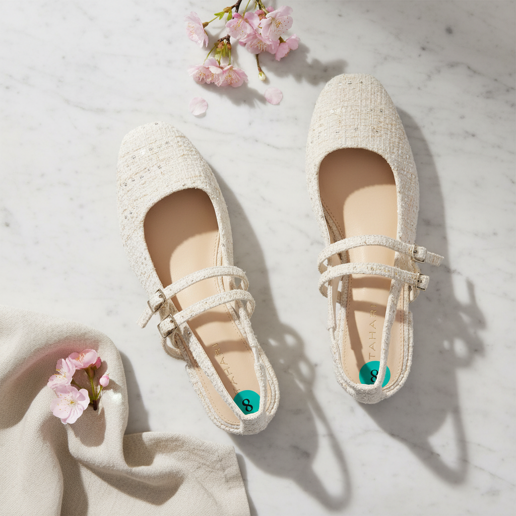 Tahari Flats with Back Strap
